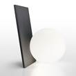 Flos Extra T Aluminium LED Table Lamp with Hand-Blown Opal Glass Diffuser in Anodized Graphite