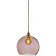 EBB & FLOW Rowan 28cm Large LED Pendant Brass Metal Fitting with Mouth Blown Glass in Obsidian