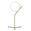 Flos IC T1 High LED Table Lamp with Blown Glass Opal Diffuser in Brushed Brass