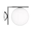 Flos IC C/W1 Wall or Ceiling Light with Blown Glass Opal Diffuser in Chrome