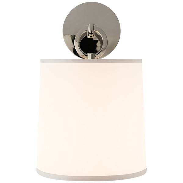 Visual Comfort French Cuff Wall Light with Silk Shade