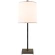 Visual Comfort Barbara Barry Figure Table Lamp with Silk Shade in Bronze