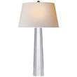 Visual Comfort Spire Octagonal Crystal Table Lamp with Natural Paper Shade in Large
