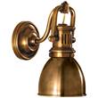 Visual Comfort Yoke Suspended Wall Light in Hand-Rubbed Antique Brass