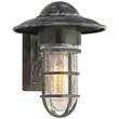 Visual Comfort Marine Indoor/Outdoor Wall Light with Seeded Glass in Weathered Zinc