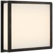Visual Comfort Mercer White Glass Square Box Light in Bronze