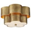 Visual Comfort Arabelle Flush Mount with Frosted Acrylic in Gild