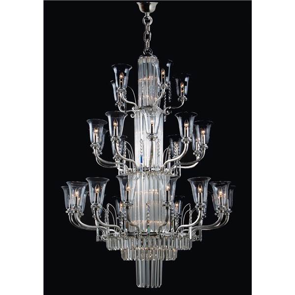 Mariner Gallery 48-Light Crystal Glass Chandelier with Glass Shade