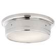Visual Comfort Siena Large Flush Mount with White Glass in Polished Nickel