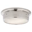 Visual Comfort Siena Large Flush Mount with White Glass in Chrome