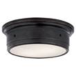 Visual Comfort Siena Large Flush Mount with White Glass in Bronze