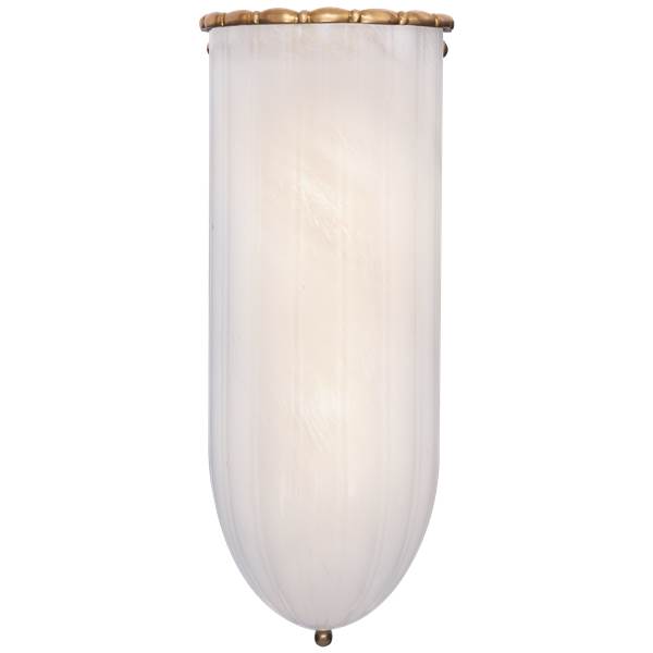 Visual Comfort Rosehill White Strie Glass Linear Wall Light