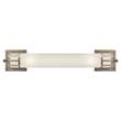 Visual Comfort Openwork Long Wall Light with Frosted Glass in Antique Nickel