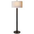 Visual Comfort Longacre Floor Lamp with Natural Paper Shade in Bronze