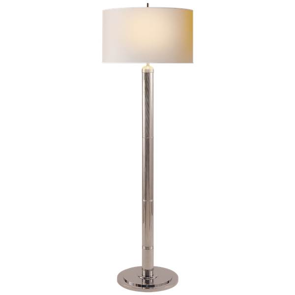 Visual Comfort Longacre Floor Lamp with Natural Paper Shade