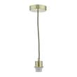 Dar One-Light E27 Clear Cable in Satin Brass