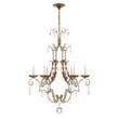 Visual Comfort E. F. Chapman Middleton 6-Light Chandelier with Crystal in Gilded Iron