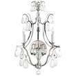 Visual Comfort Penhurst Clear Crystal Wall Light with Clear Glass in Polished Nickel