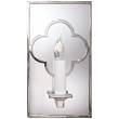Visual Comfort Quatrefoil Rectangle Mirrored Wall Light in Polished Nickel