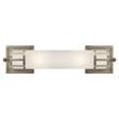 Visual Comfort Openwork Medium Frosted Glass Wall Light in Antique Nickel