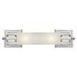 Visual Comfort Openwork Medium Frosted Glass Wall Light in Chrome