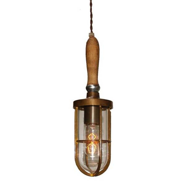 Mullan Lighting Trouble Clear Glass Single Arm Traditional Pendant