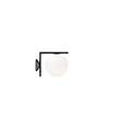 Flos IC C/W1 Wall or Ceiling Light with Blown Glass Opal Diffuser in Matt Black
