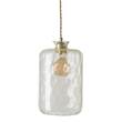 EBB & FLOW Pillar 19cm Dimples LED Pendant with Mouthblown Glass in Alabaster