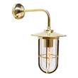 Mullan Lighting Lena Clear Glass Wall Light in Polished Brass