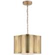 Visual Comfort Basil Small Pendant with Acrylic Diffuser in Natural Brass