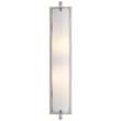 Visual Comfort Calliope Tall Bath Wall Light with White Glass in Polished Nickel