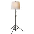 Visual Comfort Studio Floor Lamp with Small Natural Shade in Bronze