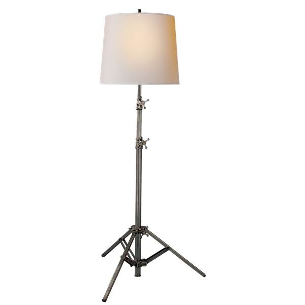 Visual Comfort Studio Floor Lamp with Small Natural Shade