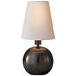 Visual Comfort Terri Tiny Accent Lamp with Natural Paper Shade in Bronze