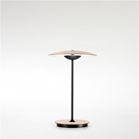 Ginger 20M Portable LED Table Lamp Lacquered Black Matt Metal Stem
