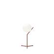 Flos IC T1 High LED Table Lamp with Blown Glass Opal Diffuser in Glossy Red Burgundy