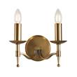 Interiors 1900 Stanford Twin Wall Light in Antique Brass