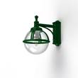 Roger Pradier Boreal Model 4 Smoked Glass Downwards Wall Bracket with Cast Aluminium in Fir Green