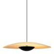 Marset Ginger 20 Mini LED Pendant with Wood Diffuser in Brushed Brass