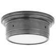 Visual Comfort Siena Small White Glass Flush Mount in Polished Nickel