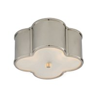 Basil Small Flush Mount Frosted Glass