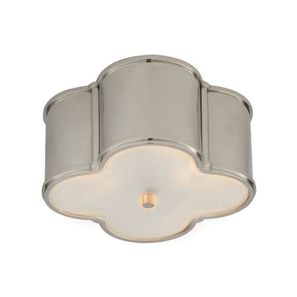 Visual Comfort Basil Small Flush Mount with Frosted Glass