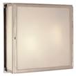 Visual Comfort Mercer White Glass Square Box Light in Polished Nickel
