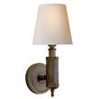 Visual Comfort Longacre Wall Light with Natural Paper Shade in Bronze