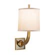 Visual Comfort Petal Wall Light with Silk Shade in Soft Brass