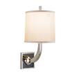 Visual Comfort Petal Wall Light with Silk Shade in Soft Silver