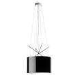 Flos Ray S Plated Metal Pendant with Aluminium Diffuser in Black
