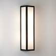 Astro Salerno Exterior Wall Light with Opal Glass in Textured Black