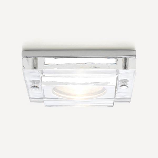 Astro Mint Fire Resistant 12v Square Glass and Chrome Downlight