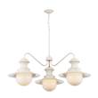 Dar Station 3 Light Pendant with Opal Glass in Cream